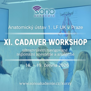 XI. CADAVER WORKSHOP ultrazvukem navigované regionální anestézie a analgézie: 18.-19. června 2026